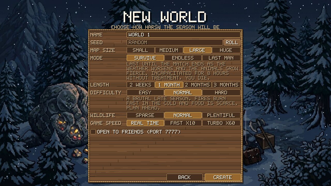 New world options
